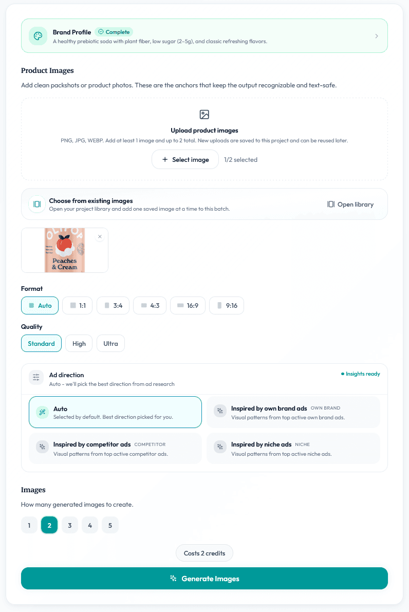 Upload your product image.
